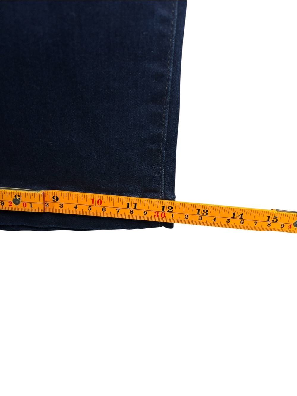 Paige Genesee Wide Leg Crop Jeans High Rise Dark Wash Elvira Size 32 Stretch - Picture 12 of 15